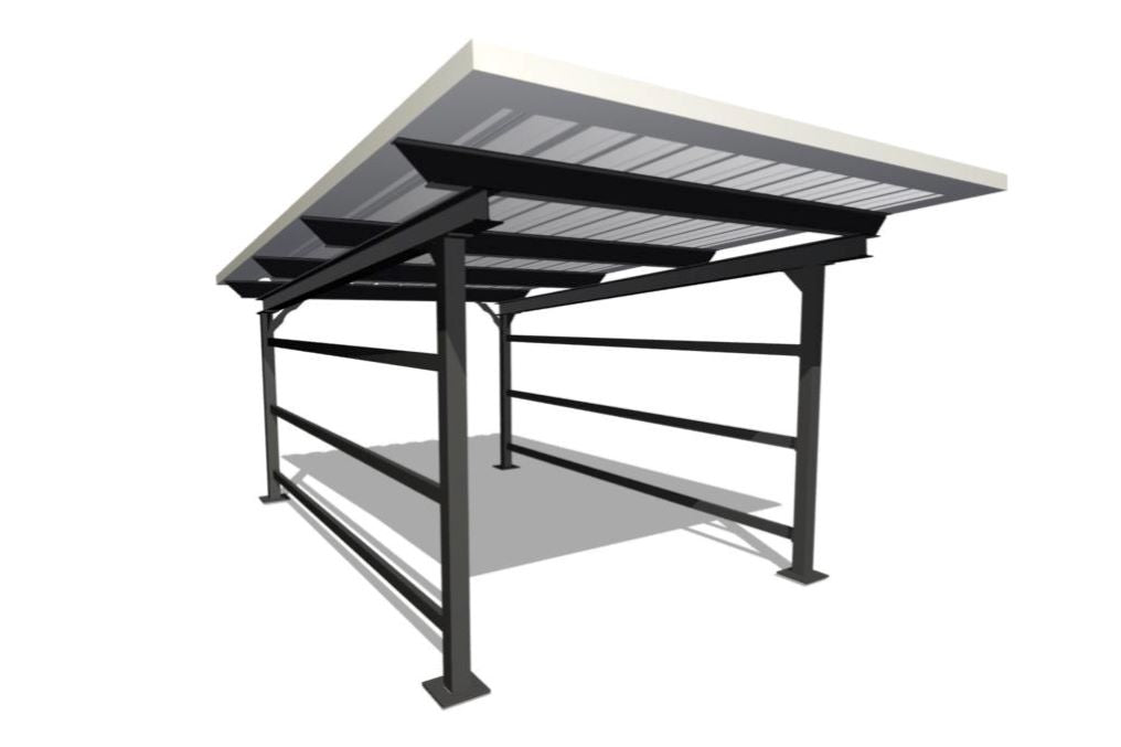 Carport mit 1 Stellplatz 5,6x3,36m 250kg/m²