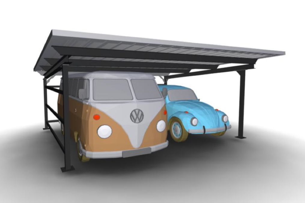 Carport mit 2 Stellplätzen 5,6x6,15m 250kg/m²