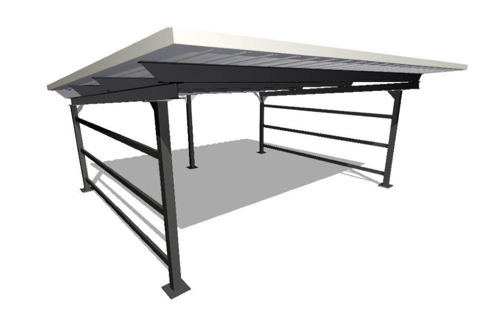 Carport mit 2 Stellplätzen 5,6x6,15m 250kg/m²