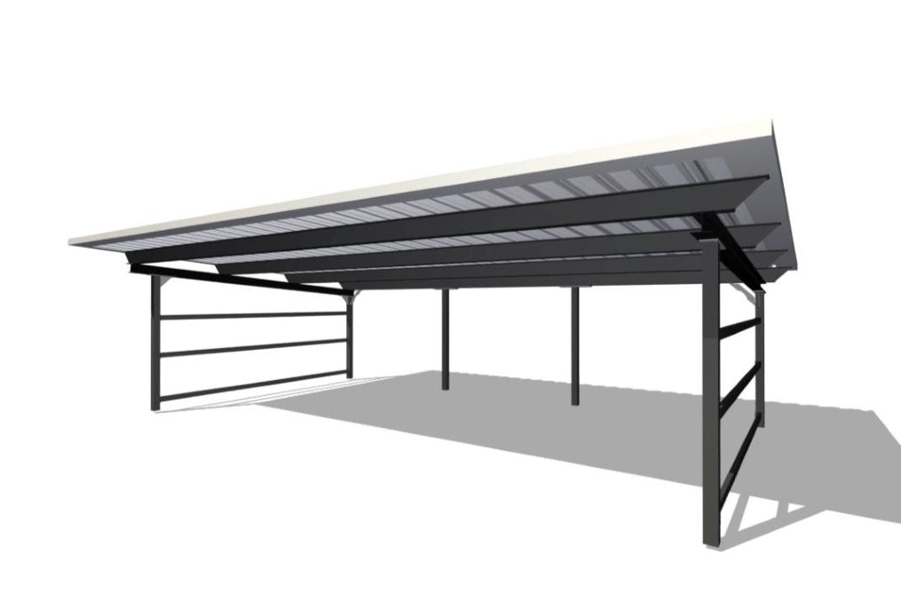 Carport mit 3 Stellplätzen 5,6x8,92m 250kg/m²