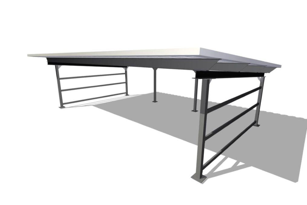 Carport mit 3 Stellplätzen 5,6x8,92m 250kg/m²