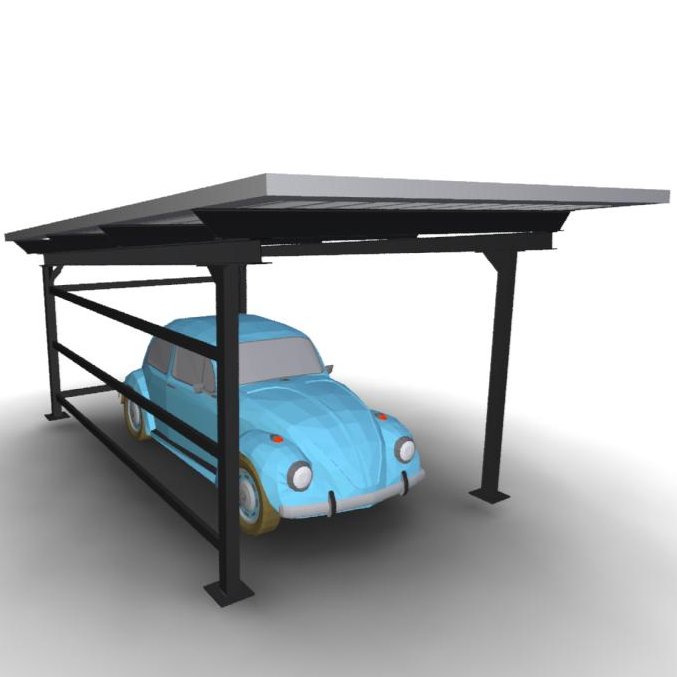 Einzelcarport — Stahlcarport mit 250 kg/m² Schneelast